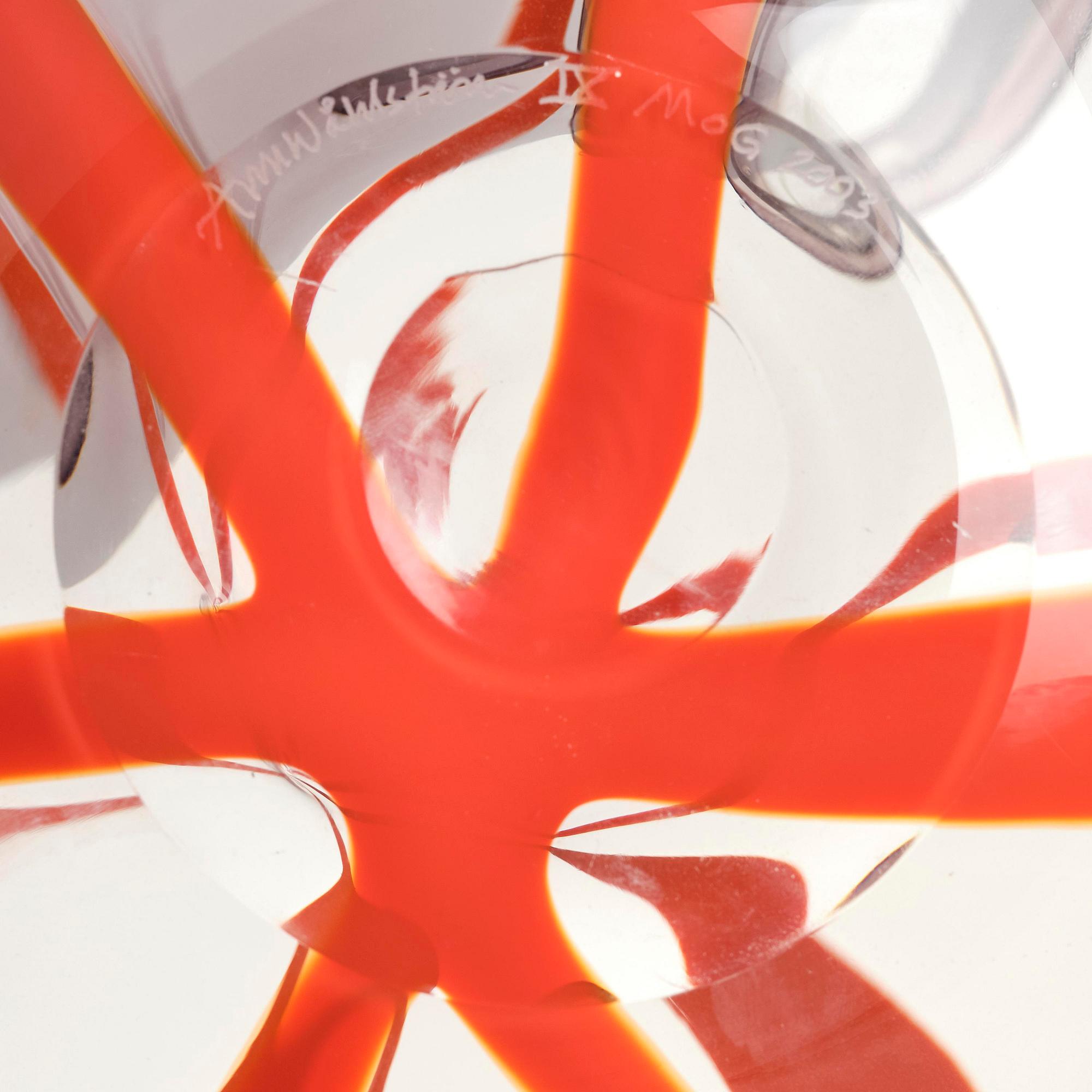 Ann Wåhlström, a unique glass vase, "Bulb IX", Tacoma, Seattle, USA 2003.
