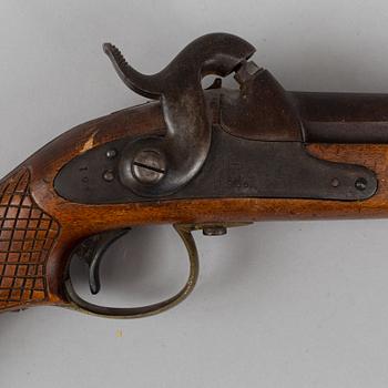 A Swedish pair of percussion pistols 1850 pattern.
