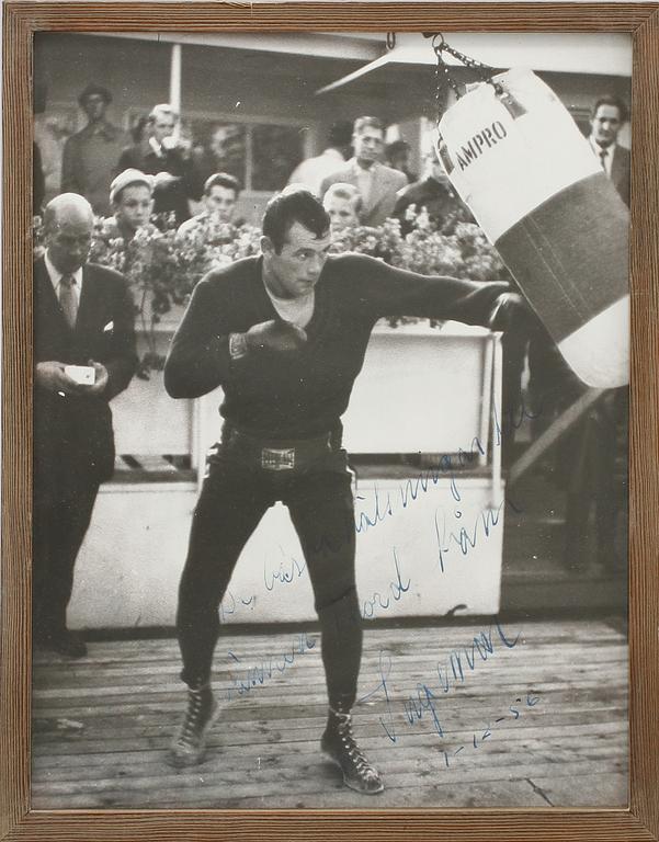 AUTOGRAFER, 2 st, Ingemar Johansson och Sonny Liston.
