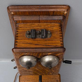 A wall telephone, signed Romberg, Chicago, U.S.A.