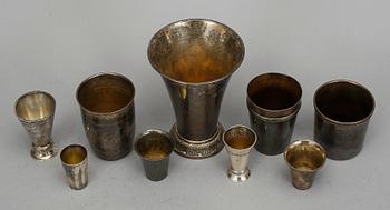 PARTI SILVER, 13 delar. Bl a GAB, Stockholm 1909. Vikt ca 627 gram. .