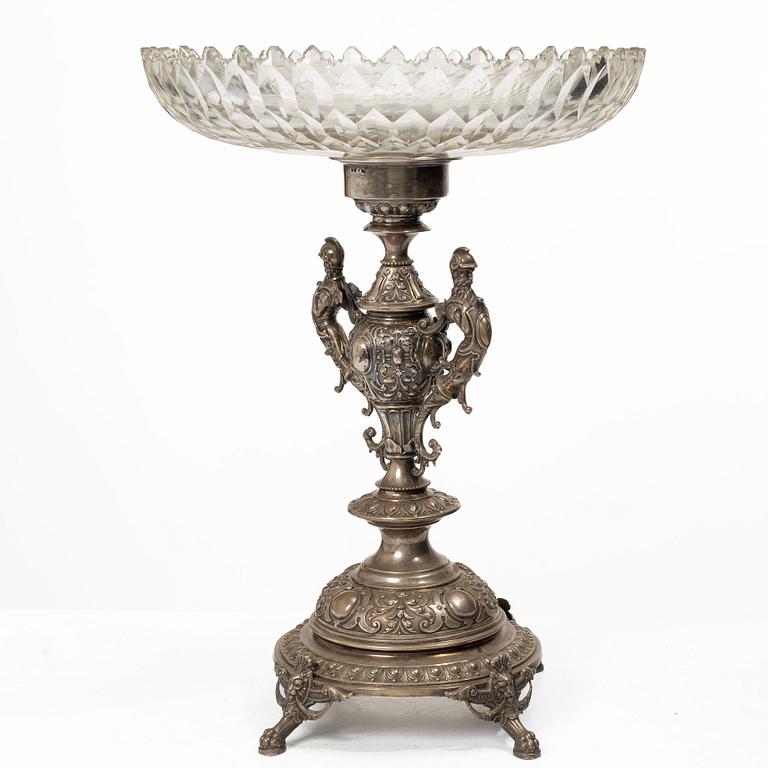 Presentation bowl, silver and glass, Carl Ohlsson, Karlskrona (1908–1926 (1931)).