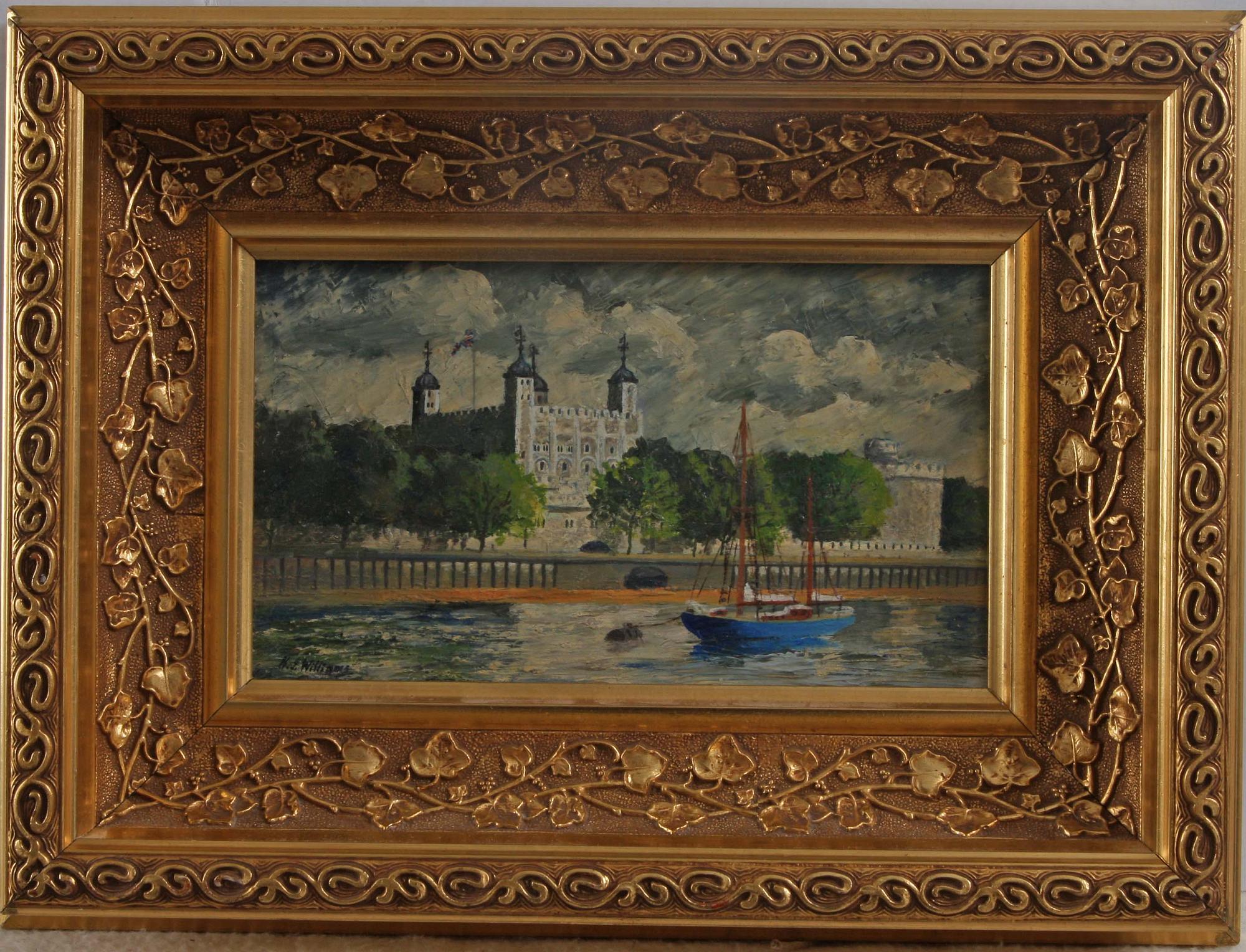 OKÄND KONSTNÄR, olja på pannå, sign Williams.