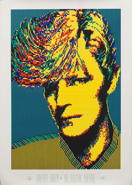 STURE JOHANNESSON OCH CHARLOTTE JOHANNESSON, färgserigrafi. David Bowie.