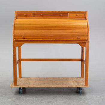 A pine roll top secretary desk by Andreas Hansen, Hadstens, end of the 20th Century.