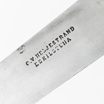 Five silver knives, Lars Larsson & co, Gothenburg, Sweden 1857.