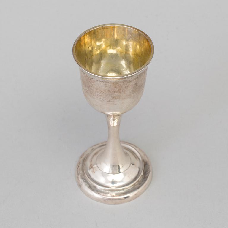 A Swedish parcel-gilt silver cup, mark of Erik Ernander, Uppsala (1775-1809).