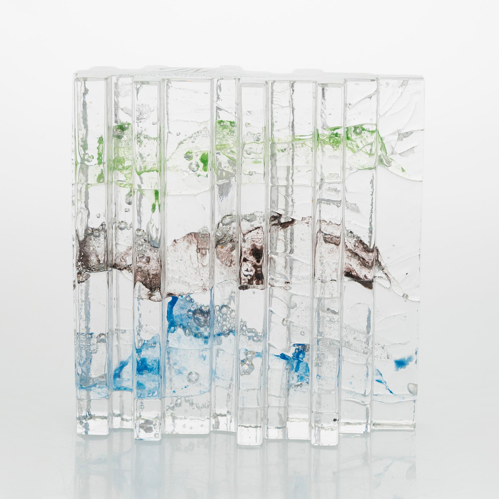 Helena Tynell, lasiveistos, "Metsä", signeerattu Helena Tynell Riihimäen Lasi Oy.