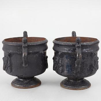 A pair of garden urns, Stavsjö Bruk, 20th century.