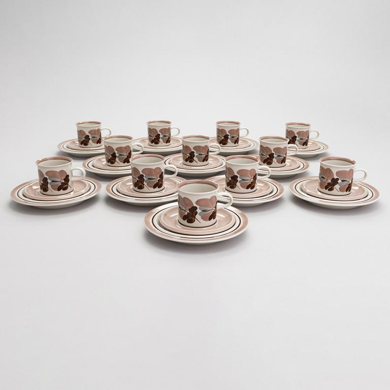 Ulla Procopé, a 24-piece 'Koralli' coffee set, Arabia, Finland 1983-1987.