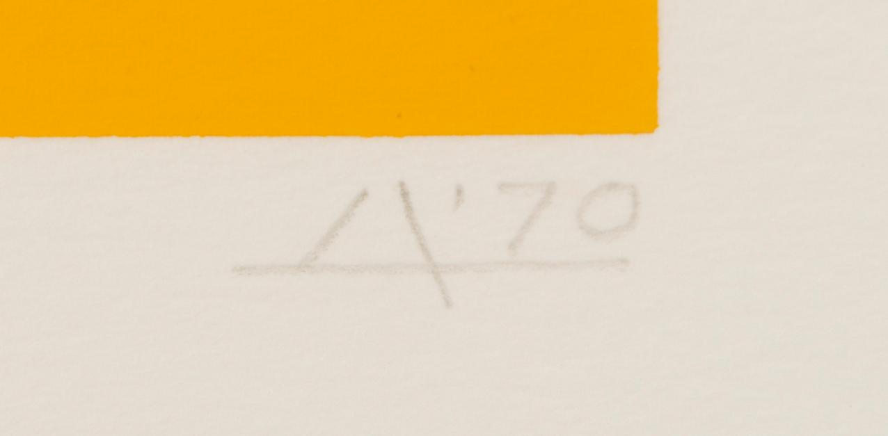 JOSEF ALBERS, väriserigrafia, signeerattu ja päivätty '70, numeroitu 17/125.