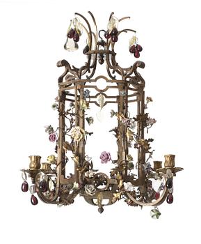 898. AMPEL, för sju ljus. Louis XV-stil.