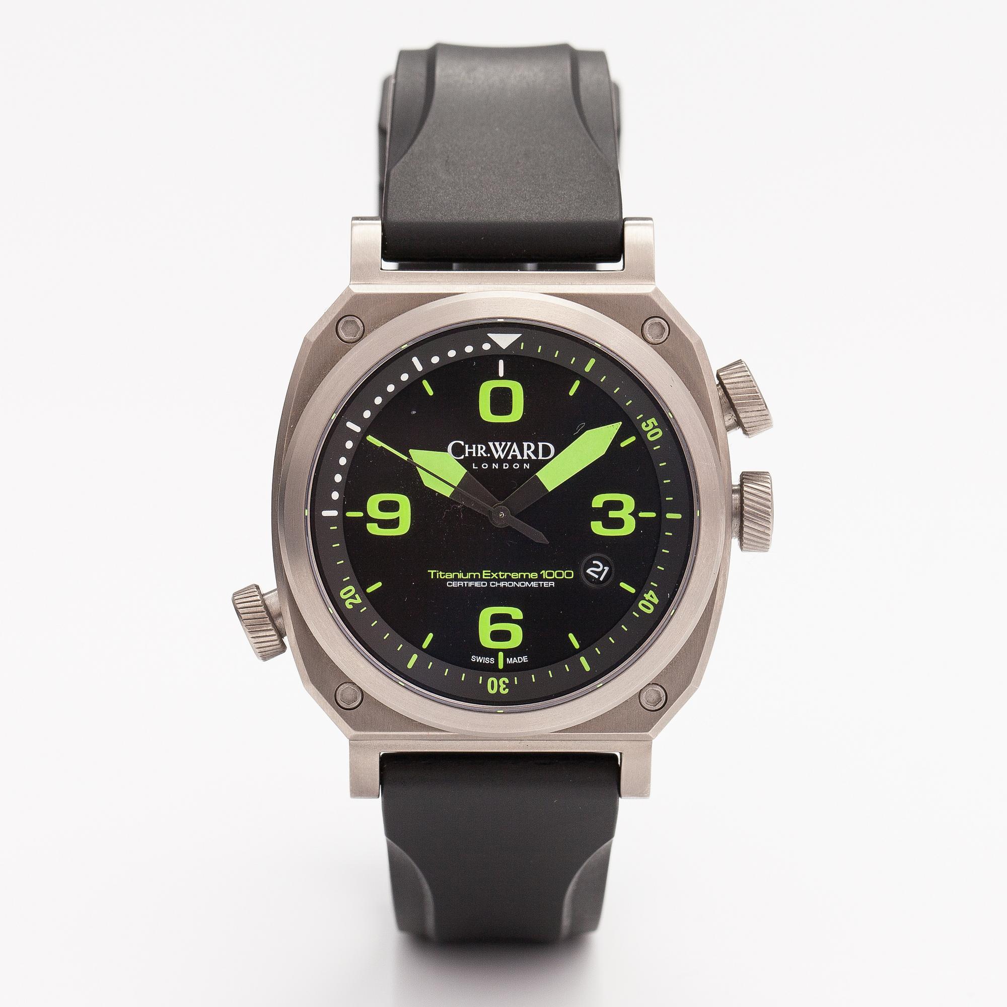 CHRISTOPHER WARD, C11, Titanium Extreme 1000, chronometer, wristwatch, 42 mm.