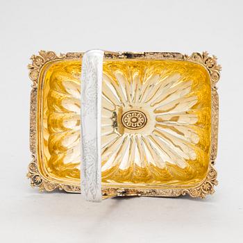 Otto Heinrich Nowack, a parcel-gilt silver sweetmeat basket, Tartu/ Dorpat 1829-1845.