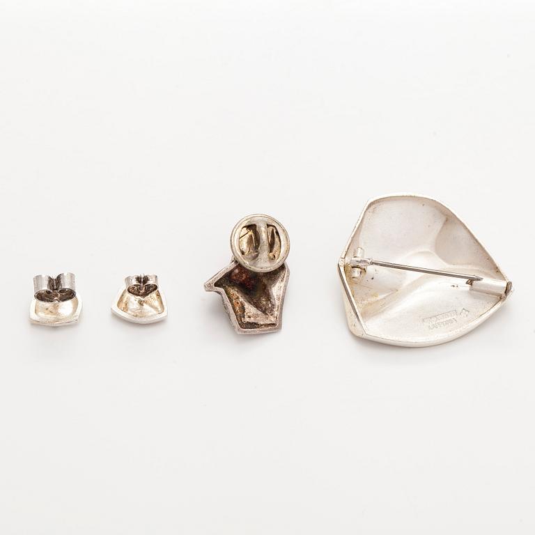 Björn Weckström, bracelet, brooch, earrings, pins, silver, Lapponia 2006.