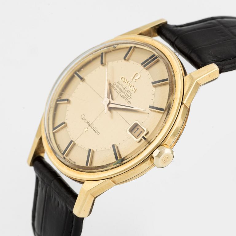 Omega, Constellation, Calendar, Chronometer, "Pie-Pan", wristwatch, 34.2 mm.