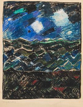 Margareta Ahlstedt-Willandt, originalskisser, 2 st  för rya, blandteknik, signerad.