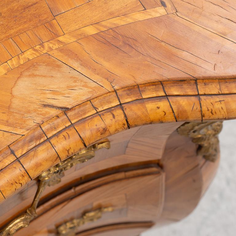 A Swedish rococo parquetry commode, later part 18th century.
