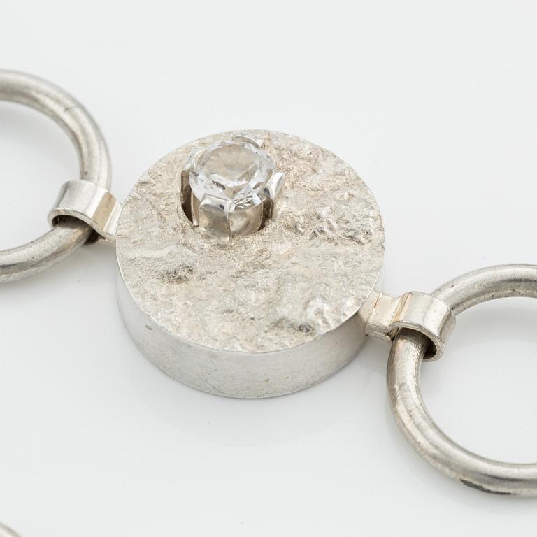 Necklace and bracelet, Ceson, silver, Gothenburg 1969 and 1970.