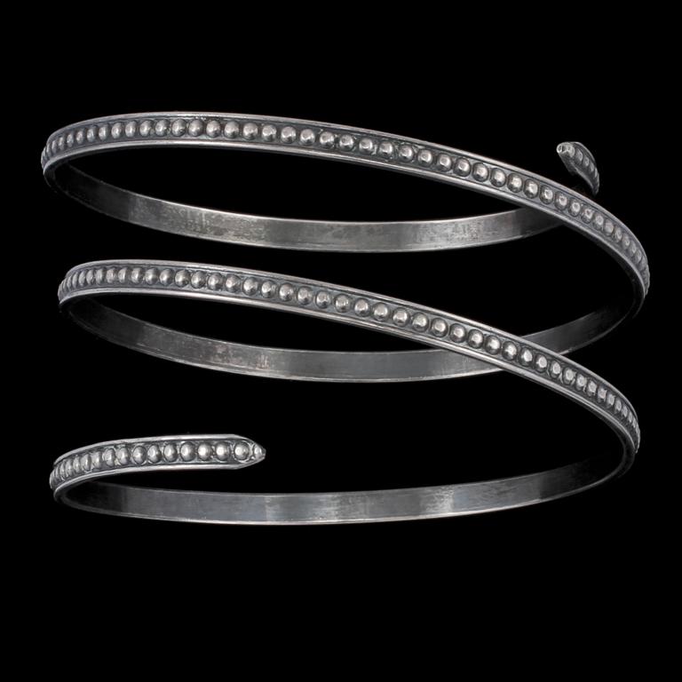 ARMLÄNK, silver, AU Wahlberg, Gävle, 1965. Vikt 33 g.