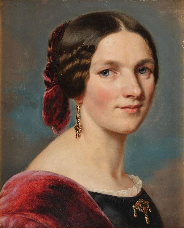 Franz Xaver Winterhalter, attributed to, Portrait of a young woman.