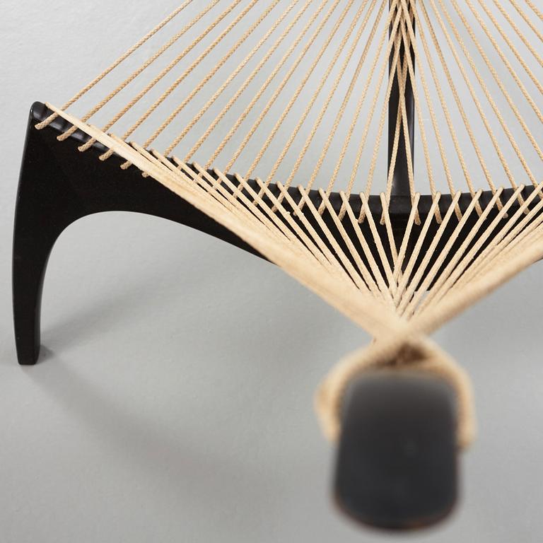 A Jørgen Høvelskov black lacquered 'Harp' chair, Christensen & Larsen, Denmark post 1968.