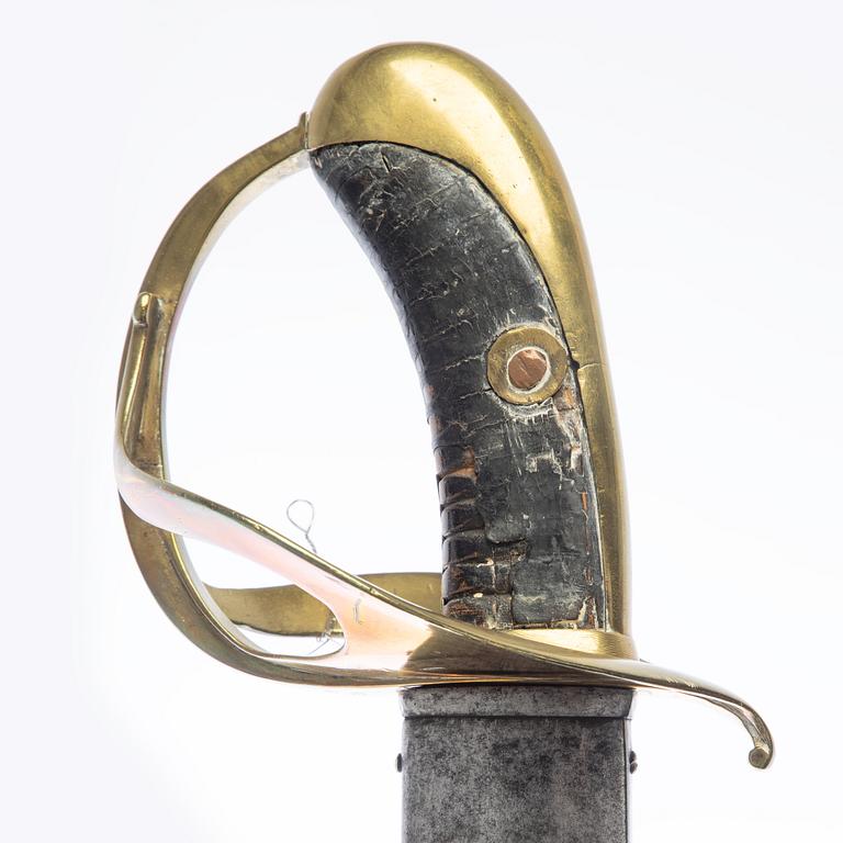 Sabel, svensk, m/1847 för kavalleriet, med balja.