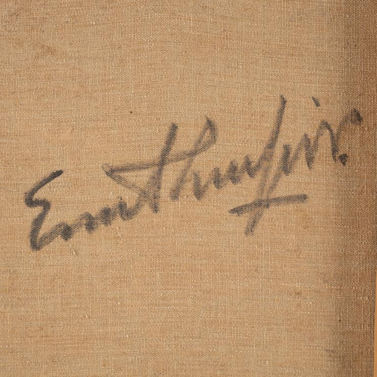 Evert Lundquist, oil on canvas, signed E.L and signed verso.