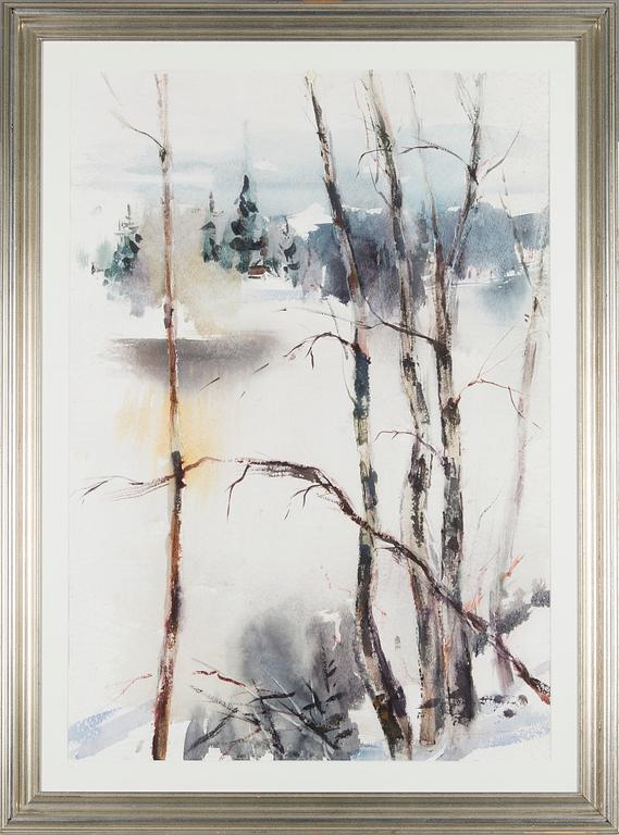 NANDOR MIKOLA, watercolour, signed and dated 1982.