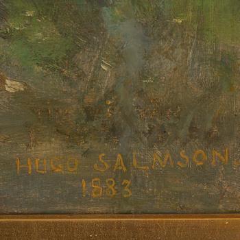 HUGO SALMSON, olja på duk, signerad och daterad 1883.