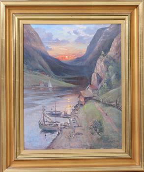 OKÄND KONSTNÄR, olja på duk, otydl sign.