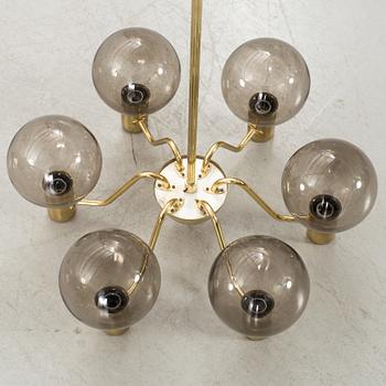 A brass ceiling light by Hans-Agne Jakobsson, T 372/6, sticker.