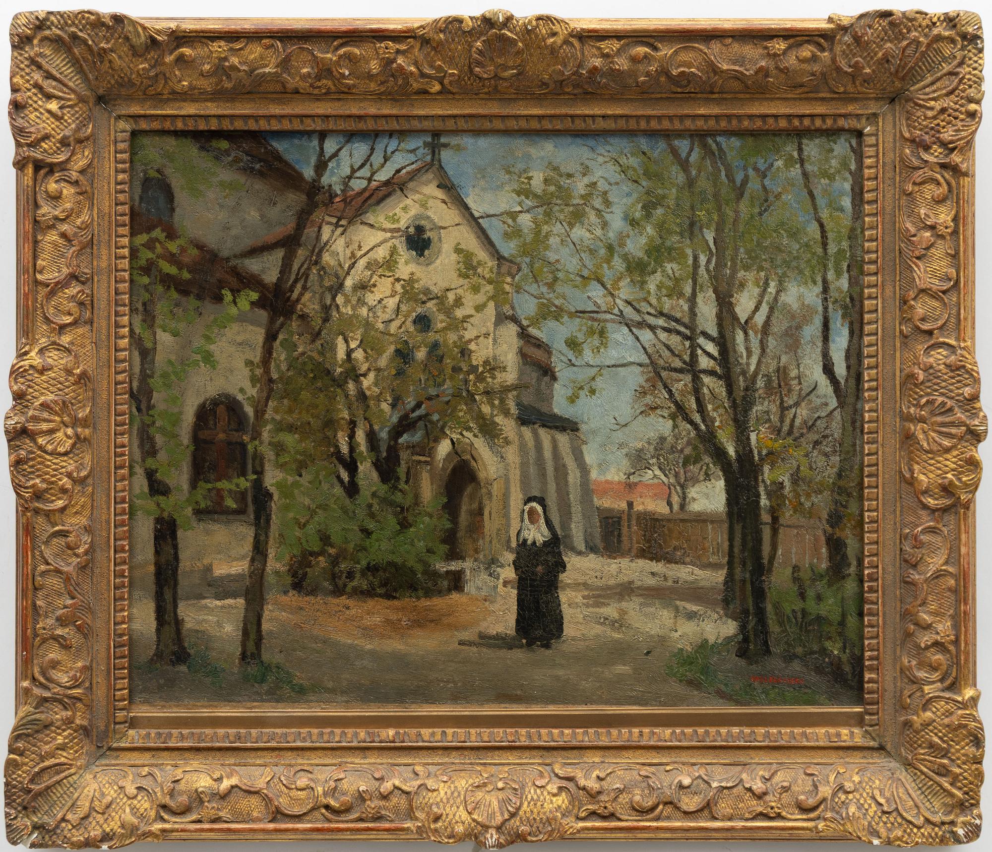 Carl Skånberg, Utanför kyrkan, Frankrike.