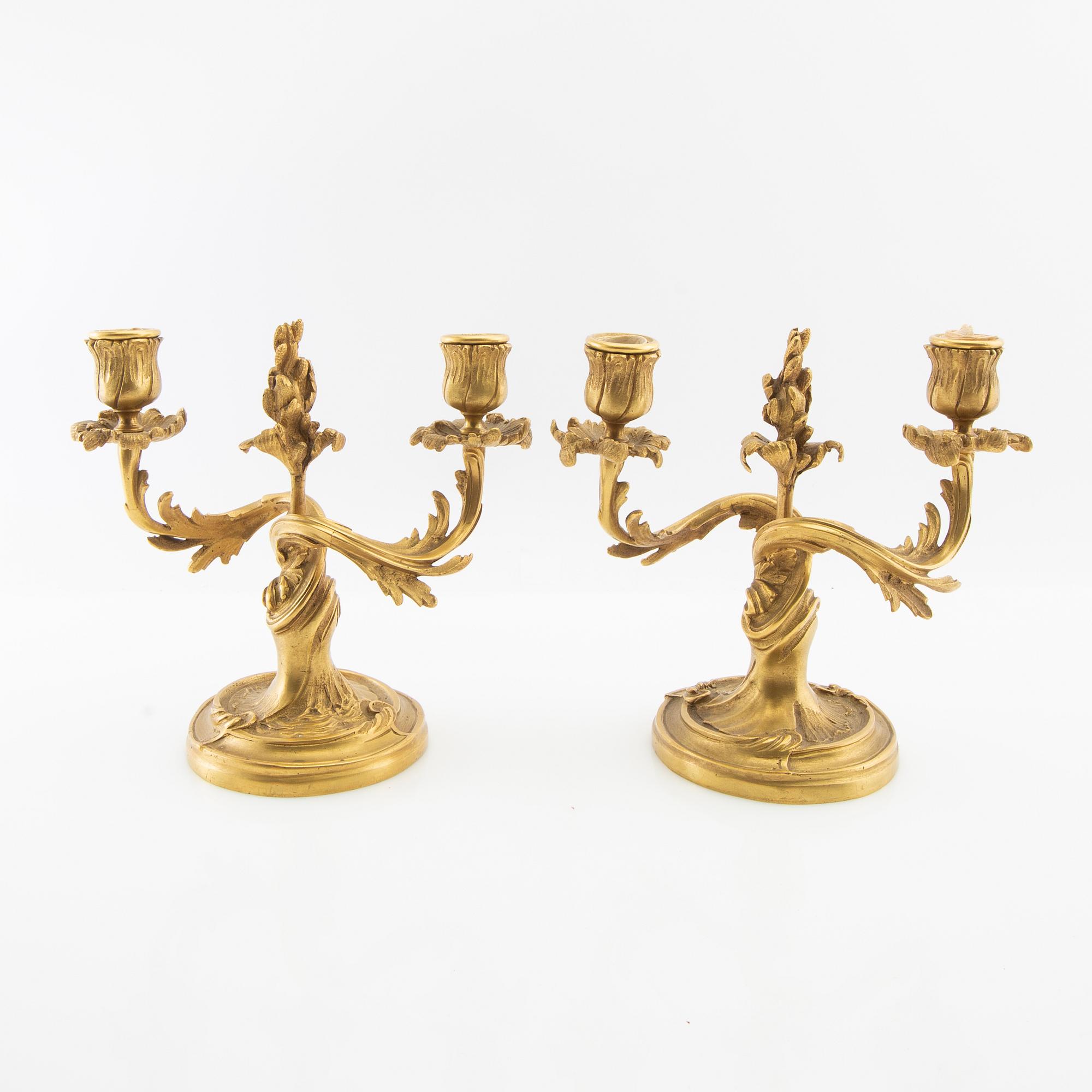 Candelabras a pair Louis XV style approximately 2900.