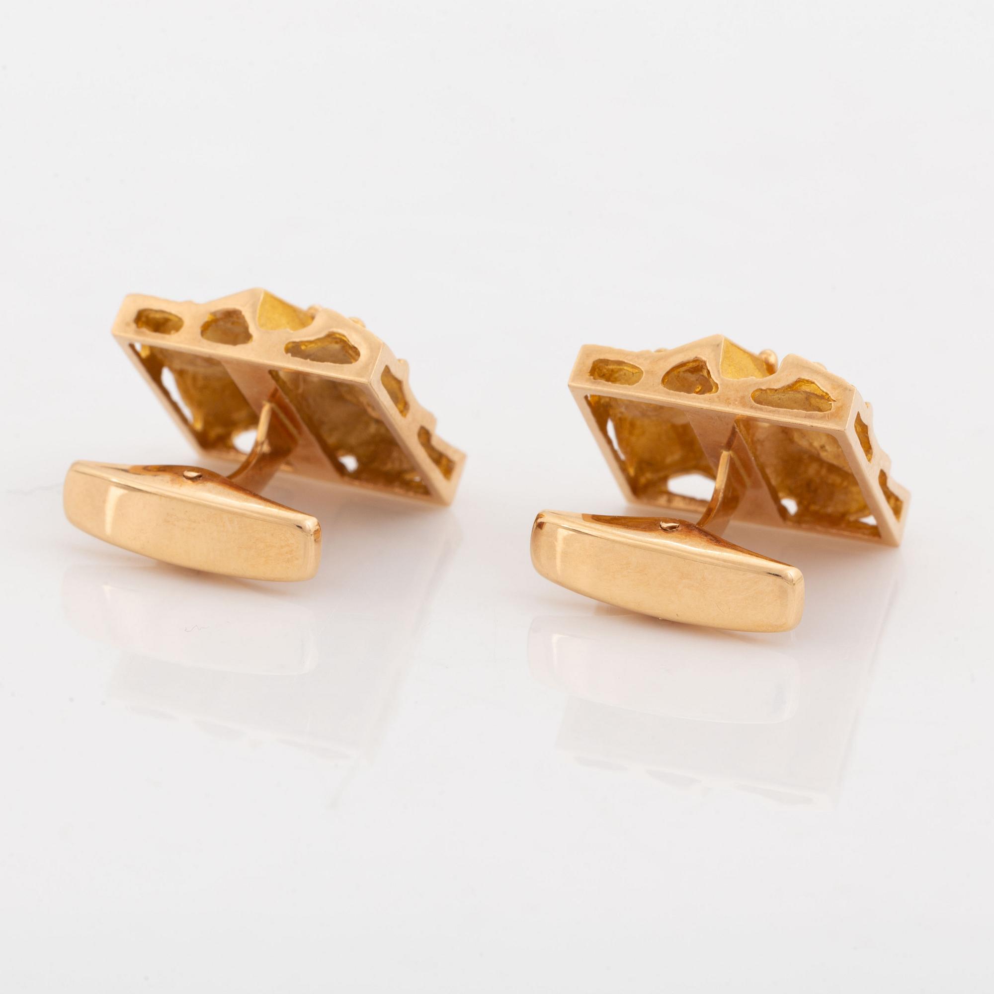14K gold cufflinks, Finland.