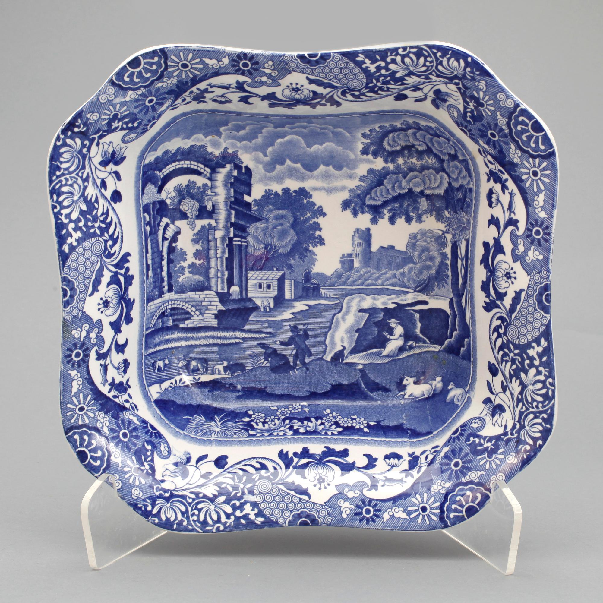 MATSERVIS, 48 delar, flintgods, Spode, England.