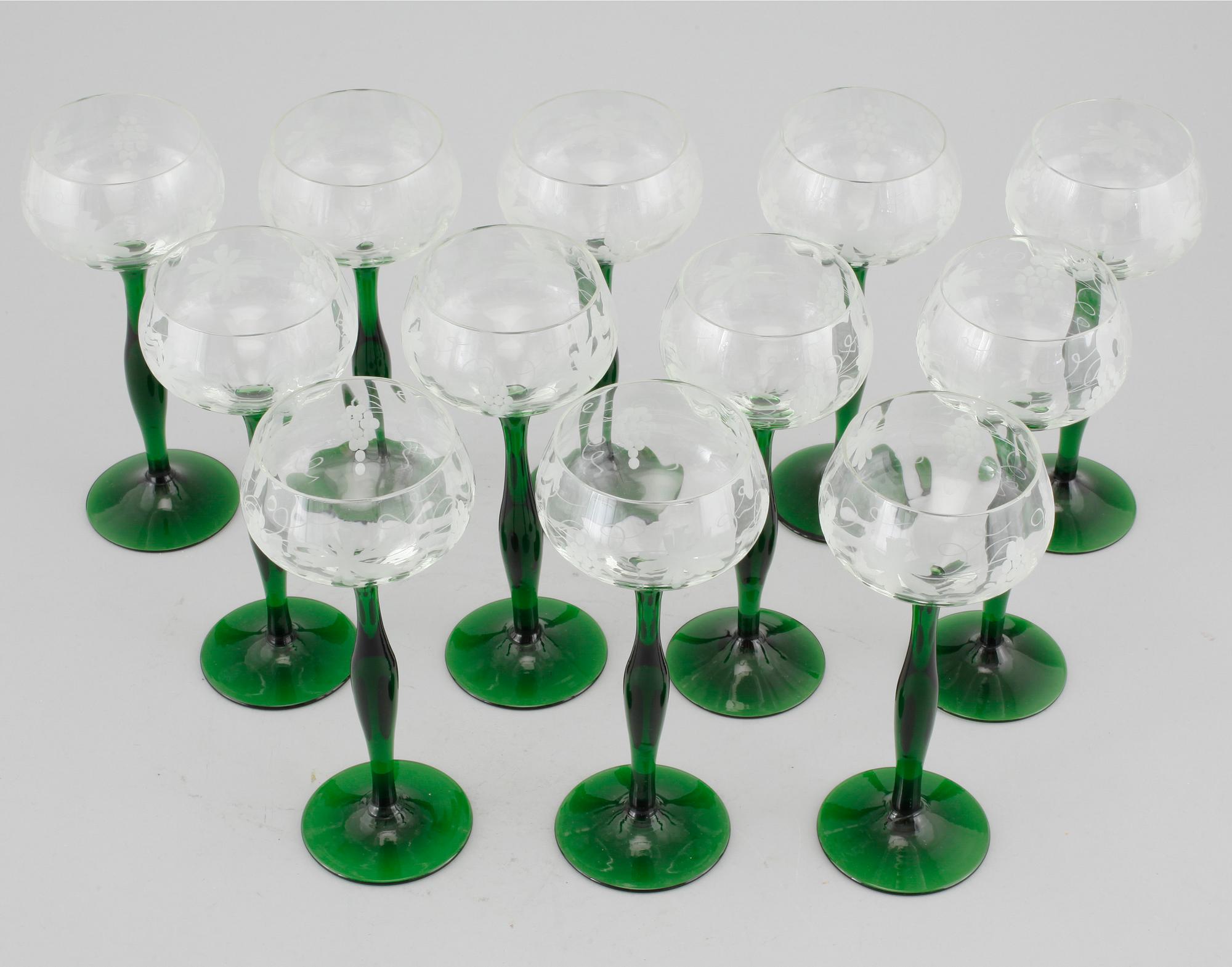 REMMARE, 12 st, glas, Kosta Boda, 1900-tal.