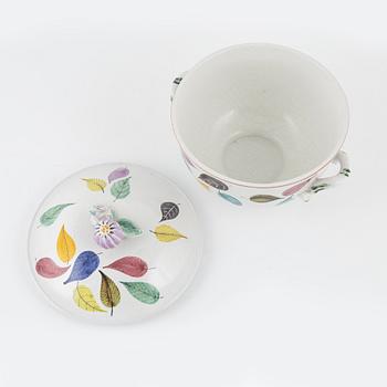 Stig Lindberg, a tureen with cover and a dish, Gustavsbergs studio.