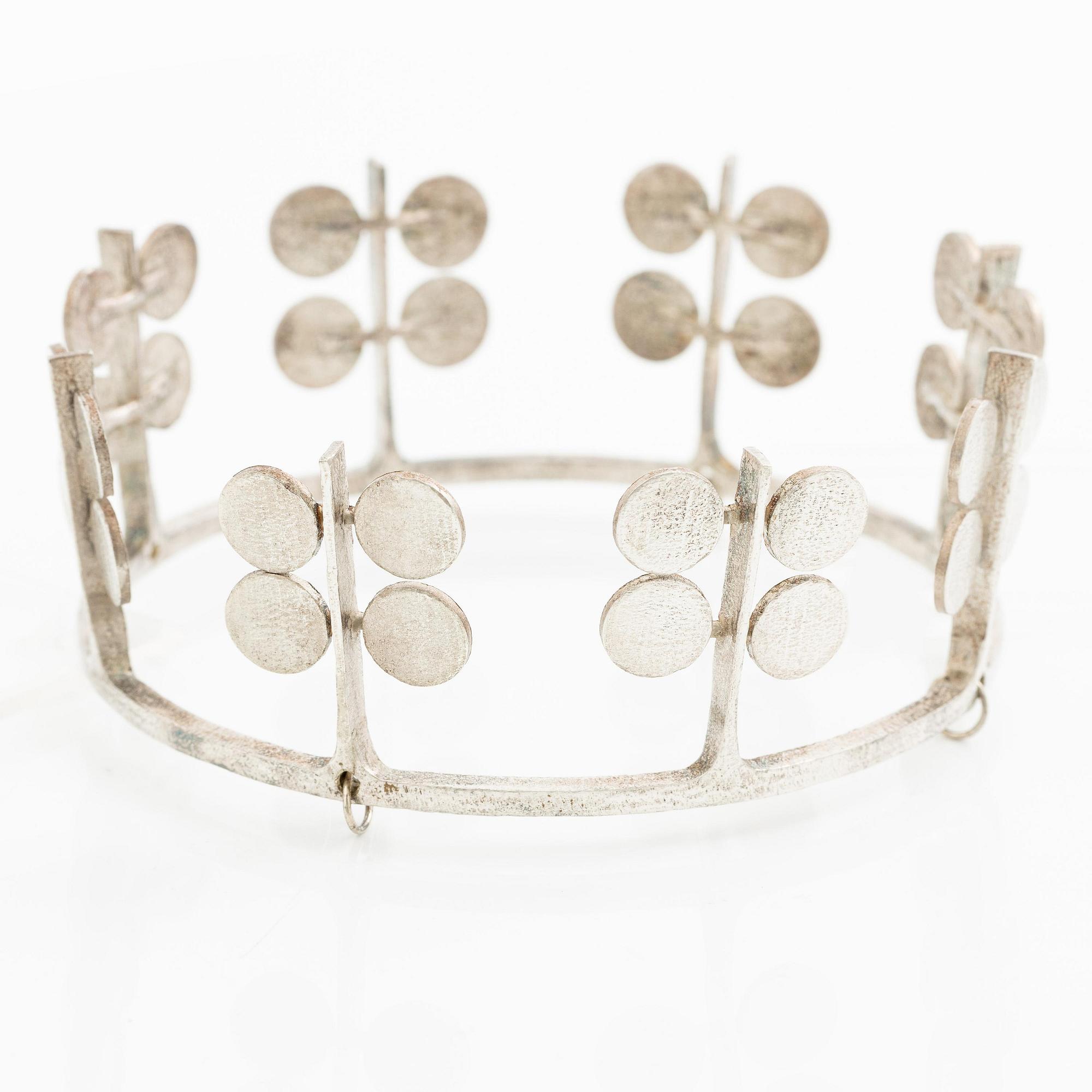 PA Lundahl-Terrs, a bridal crown, sterling silver, Växjö 1965.