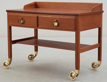 A Kerstin Hörlin-Holmquist mahogany and teak trolley, Triva, Nordiska Kompaniet 1960's.