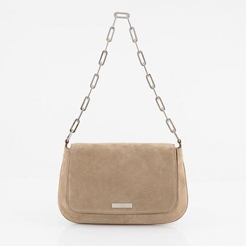 Gucci, a suede handbag.