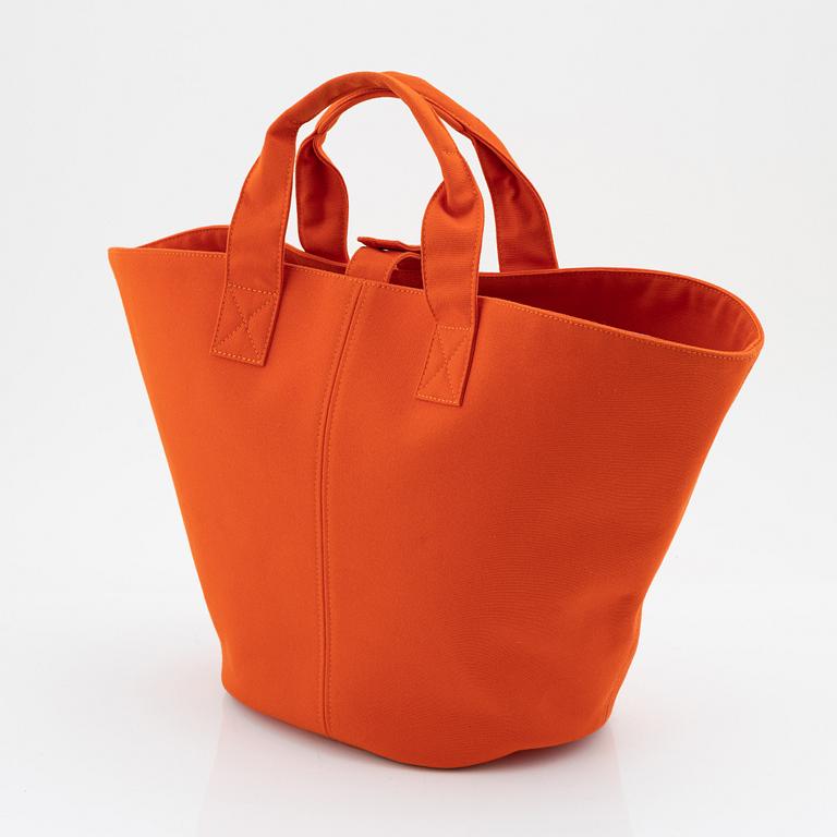 Hermès, a orange cotton 'Panier de Plage PM' Tote.