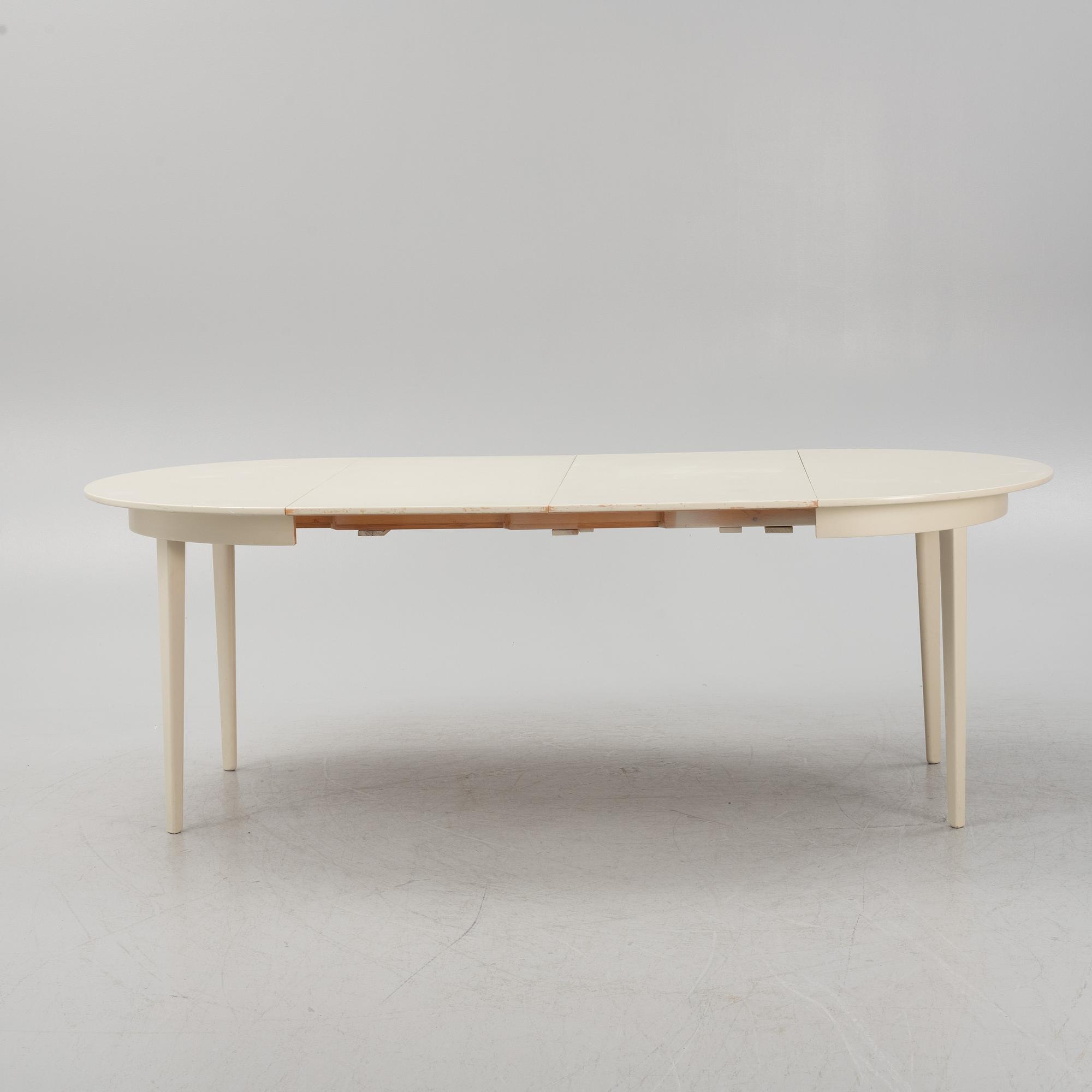 Carl Malmsten, a set of six chairs, 'Herrgården" and a dining table.