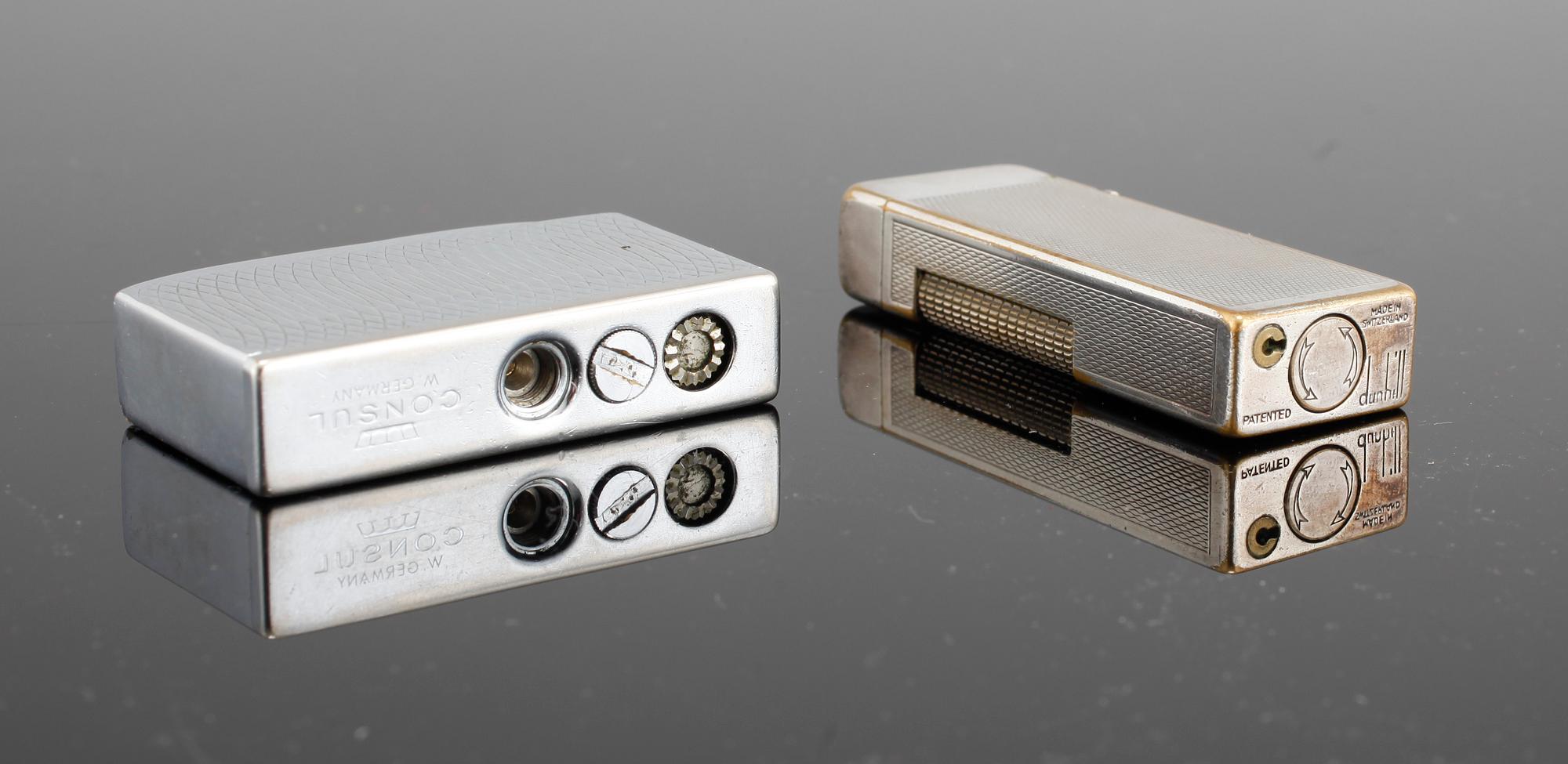 Two lighters from Dunhill and Consul, second half of the 20th century.