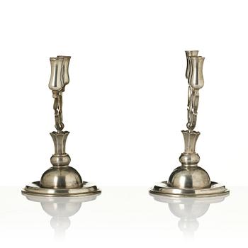 Firma Svenskt Tenn, a pair of candelabra model A 271, Stockholm, 1927.