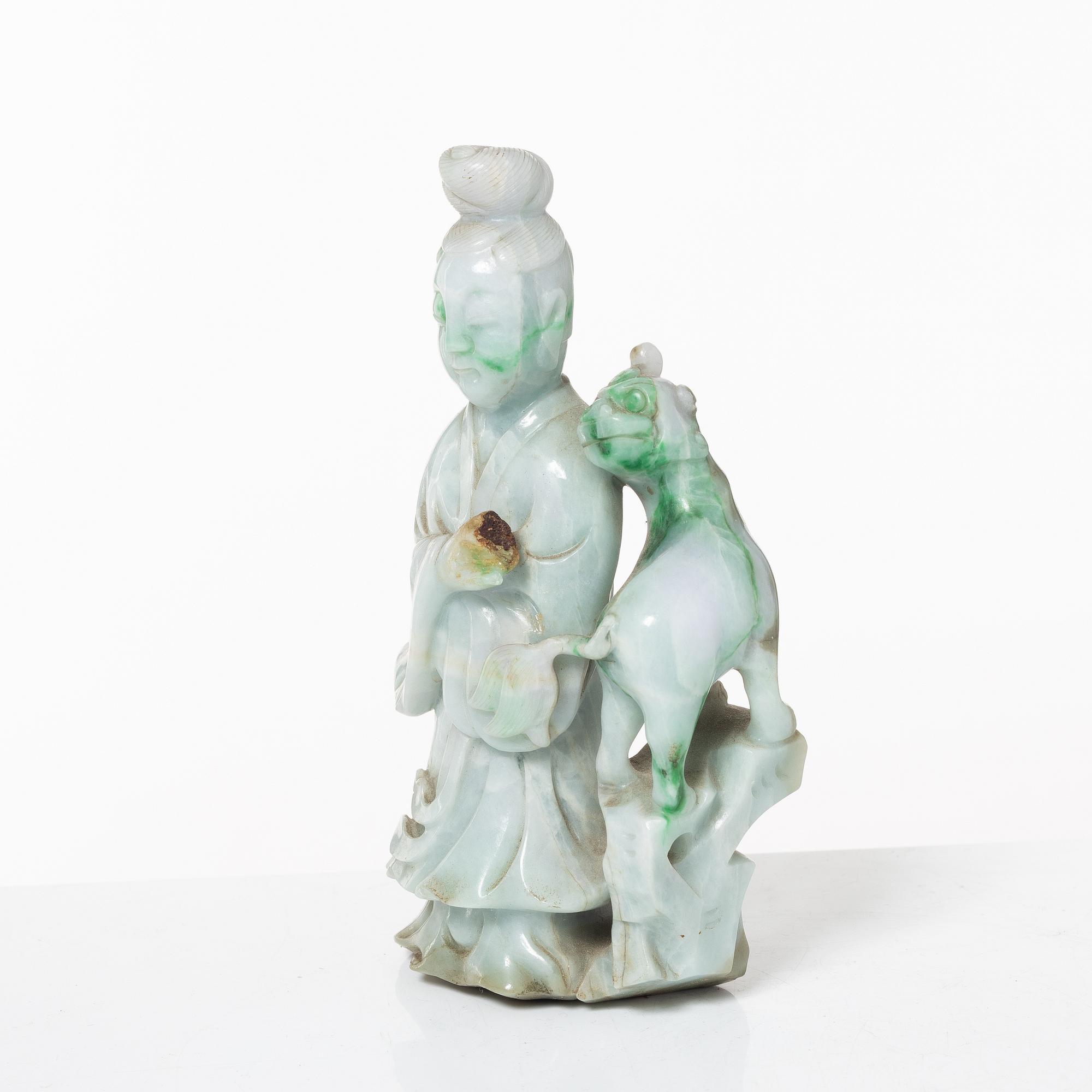 Samling stenfigurer, åtta stycken, Kina, 1900-tal/samtida.