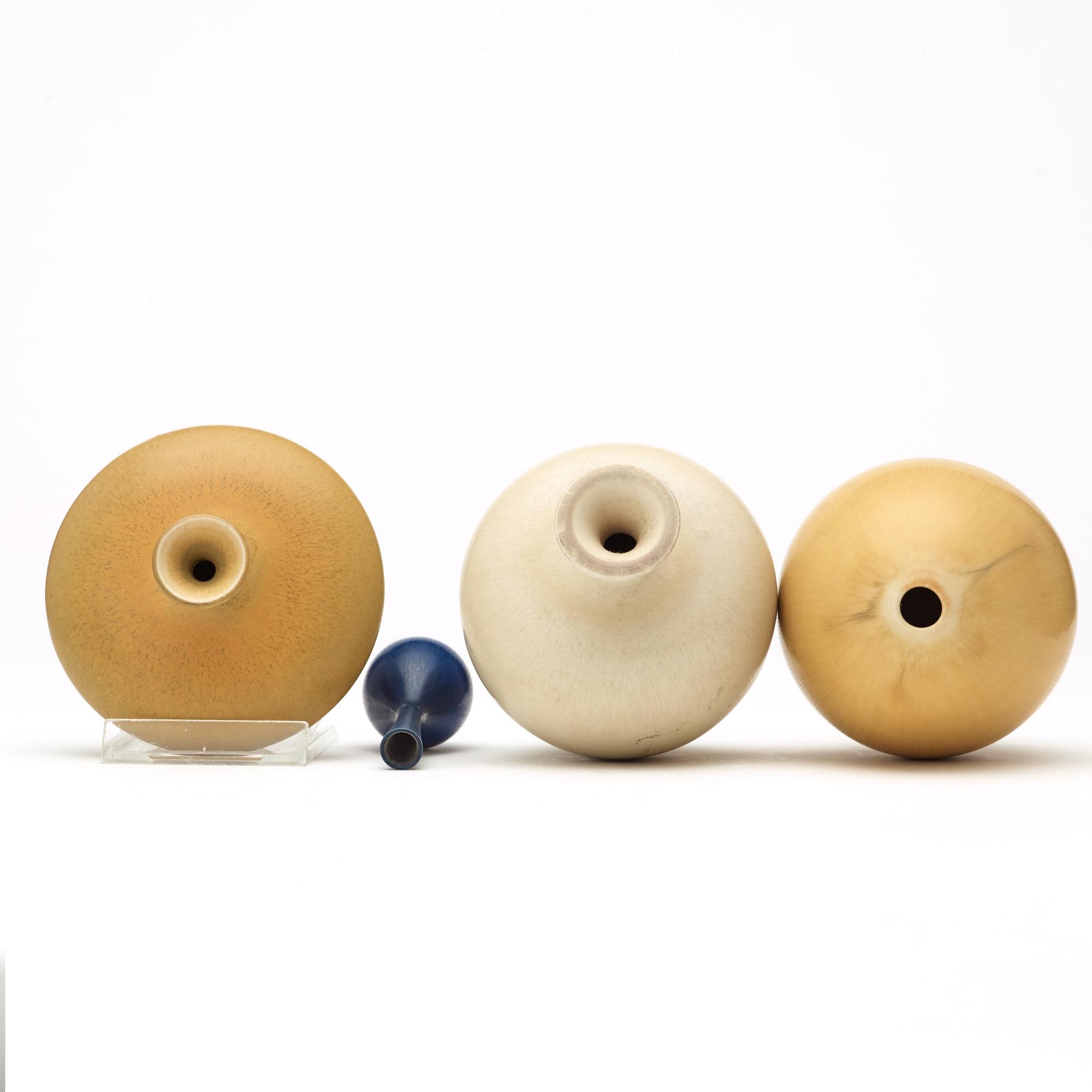 Berndt Friberg, a set of four stoneware vases, Gustavsberg Studio 1958-79.