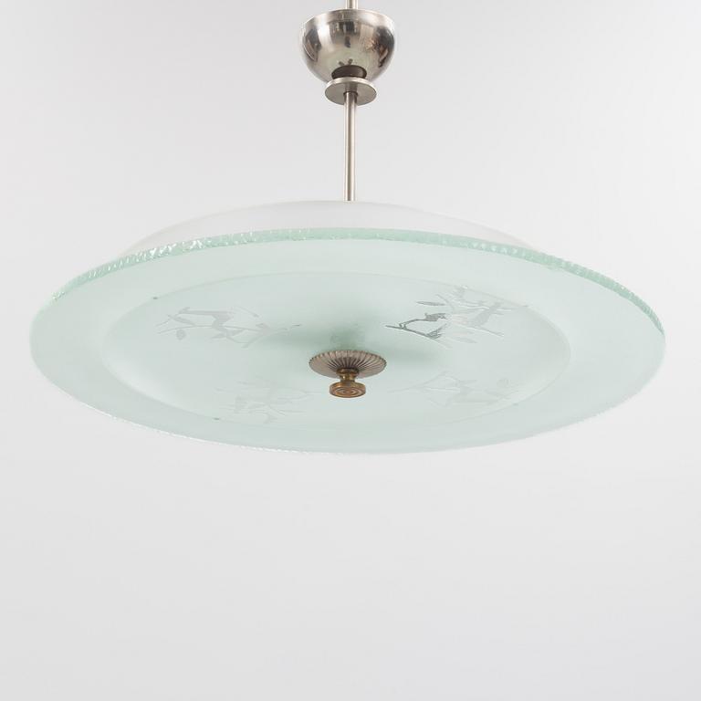 A Swedish Grace ceiling lamp, 1920's/30's.