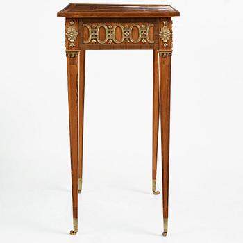 A Gustavian late 18th century table by Anders Lundelius (master in Stockholm 1778-1823), not signed.