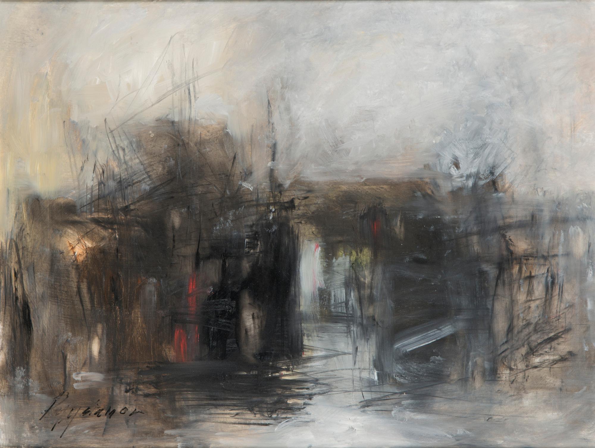 Valdemar Pyysiäinen, olja på pannå, signerad.